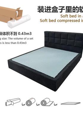 真空压缩包装布艺床定制compressed bed小体积跨境外贸压缩床