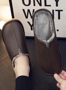 男品牌拖鞋秋冬季居家棉女情侣家用室内防滑软底保暖家0906b