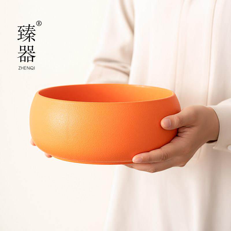 臻器茶洗大号特大家用笔洗陶瓷茶具配件洗茶碗茶道零配水盂水洗