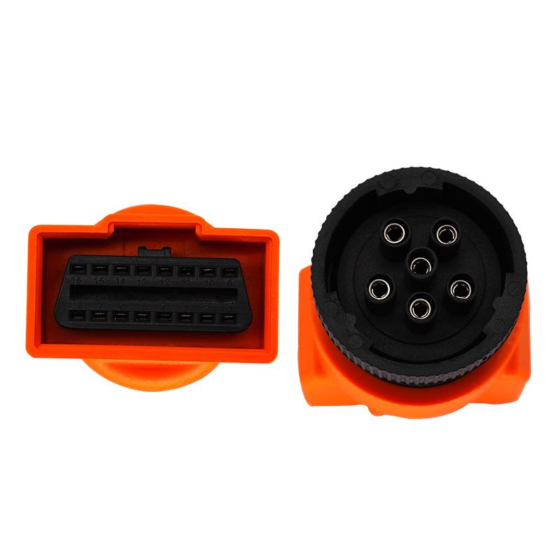 汽车OBDlBZQ连接器6Pin端子线B汽车OD2断仪l转接诊头