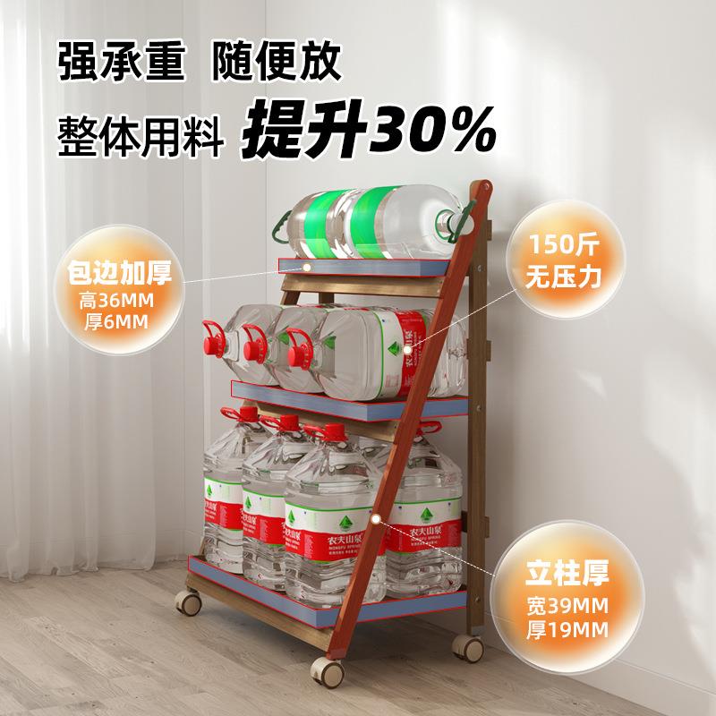 阳台花架置物架客多落式折YD1180厅叠肉架带轮可移动实木花盆地架