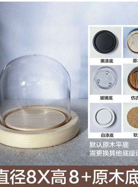 摆设圣诞树玻璃瓶球形玻璃罩品永生花模型密封罐装饰古玩圆罩