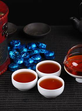 云南普洱茶 糯香熟沱500g复古皮桶装 普洱茶叶迷你小沱茶