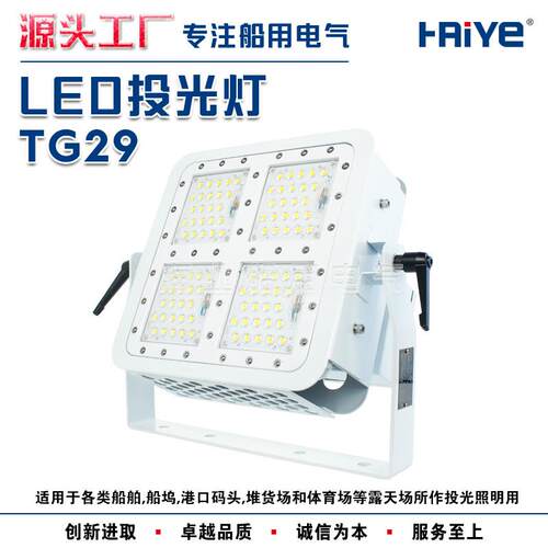 船用露天场所夜间照明作业不锈钢防水LED投光灯TG29 200W/400W