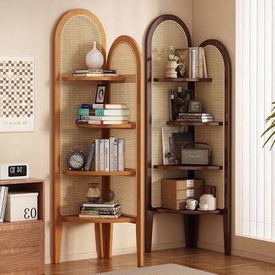 转角置物架实架木地墙边角纳柜客厅三角柜FPU子餐收厅拐角书储落