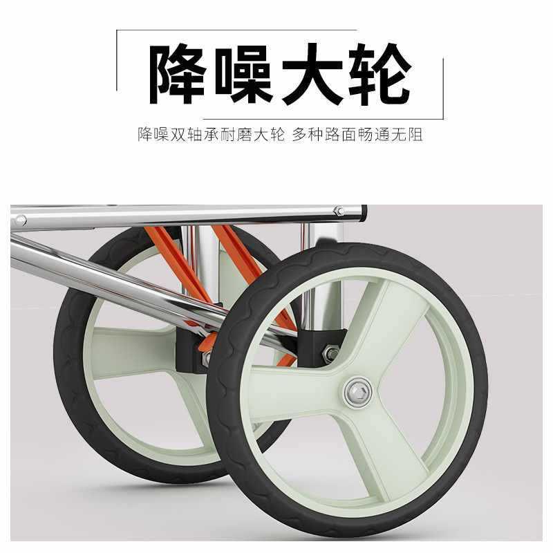 购物买菜小拉车大轮静音可折叠便携快递小车老人手推车拉货拉