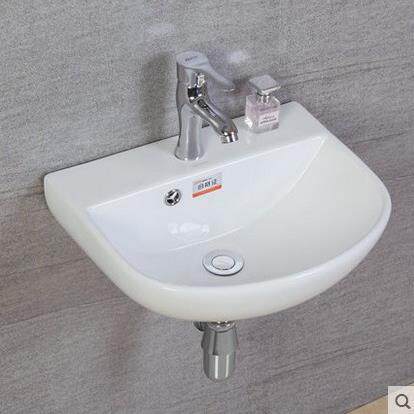 挂墙式洗脸盆迷你支架盆阳台挂盆小户型卫生间挂式洗手盆三角陶瓷