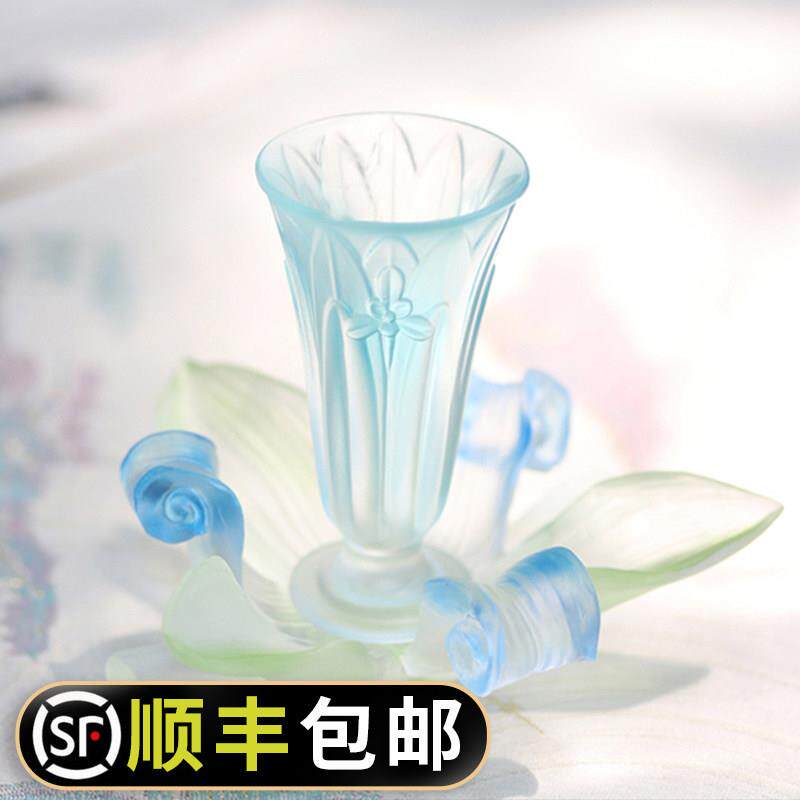 心缘堂琉璃十二花神杯品茗杯主人杯小茶杯隔热功夫茶杯托 托杯垫