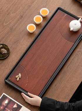 竹涟池体茶盘家用2025新款22js1013功茶夫干泡茶台小型一排水式办