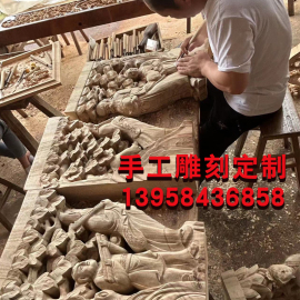 东阳木雕实木手工雕花牛腿中式雀替柱头仿古寺庙祠堂梁托角花定制