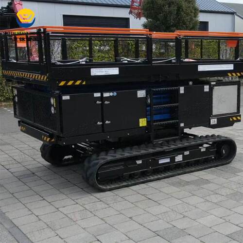 自行式履带升降车剪叉式电动液压高空作业平台10米小型履带升降机