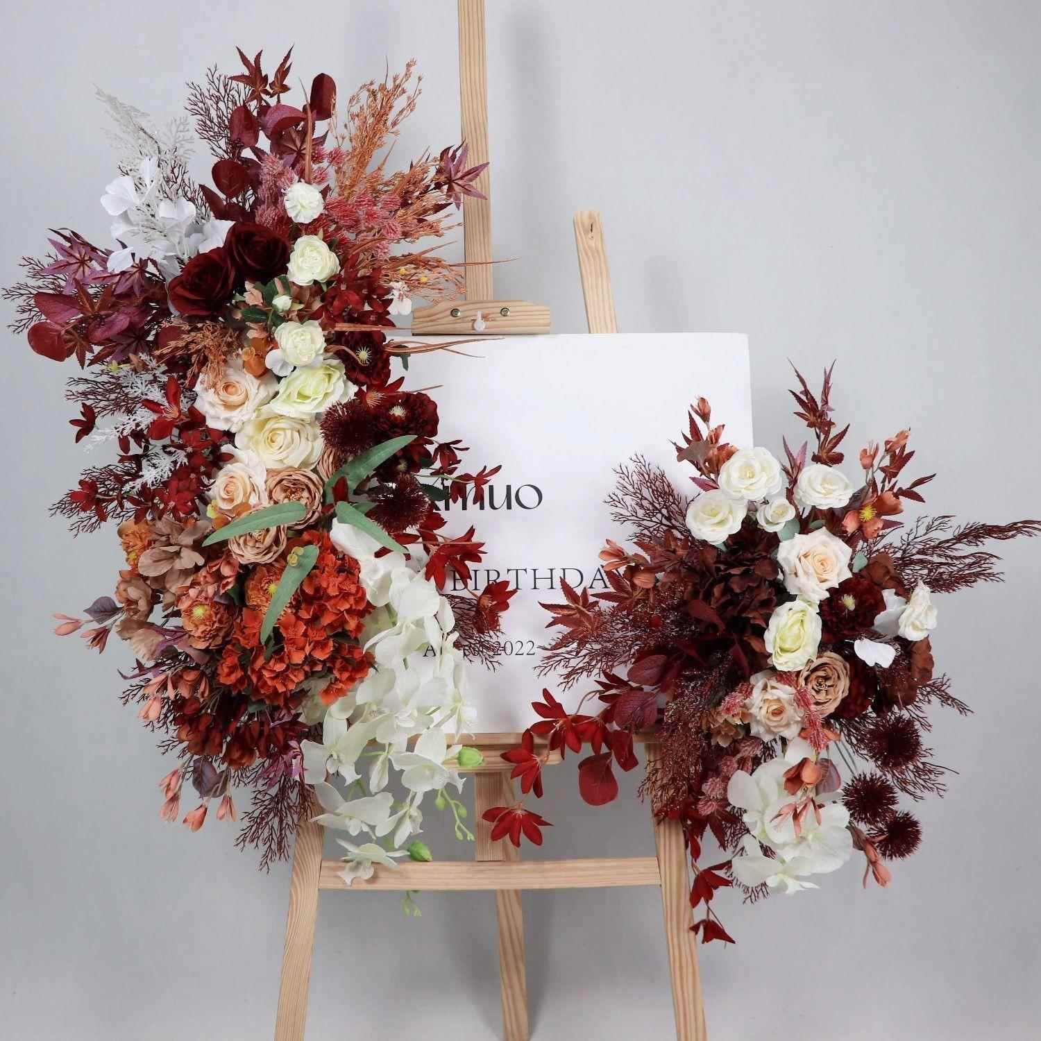 迎花宾色牌仿真花BKD婚房布置宾结婚摆件订婚迎牌装饰婚庆红花排