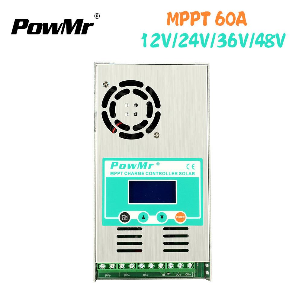 MPPT太阳能控制器60A全自动充放电12V/24V/36V/48V光伏发电控制器