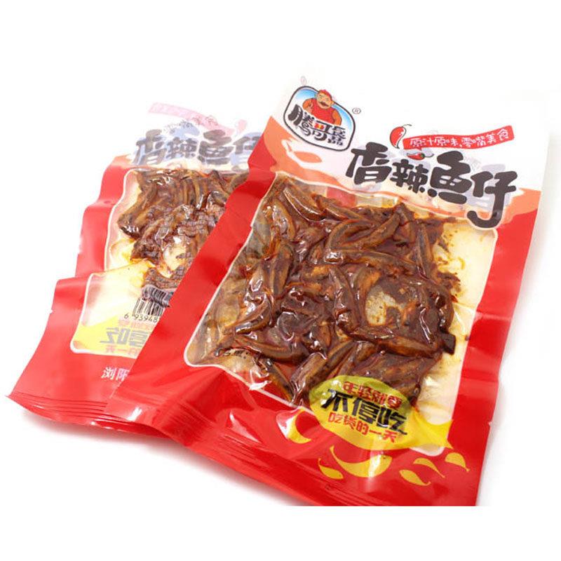速发现货湖南特产腾哥香辣鱼仔60g辣味毛毛鱼鱼干多味鱼休闲零食