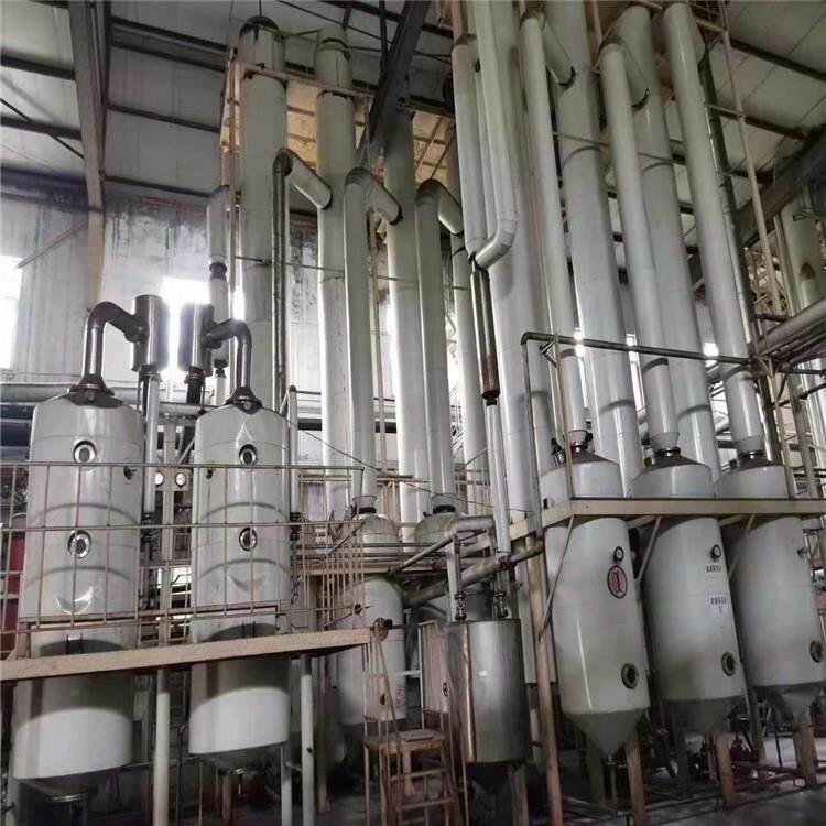 转让二手三效四效蒸发器 薄膜蒸发器 5吨降膜蒸发浓缩蒸发器