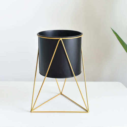 L北欧铁艺花盆复古做旧支架创意多肉盆栽简约阳台桌面花架花瓶