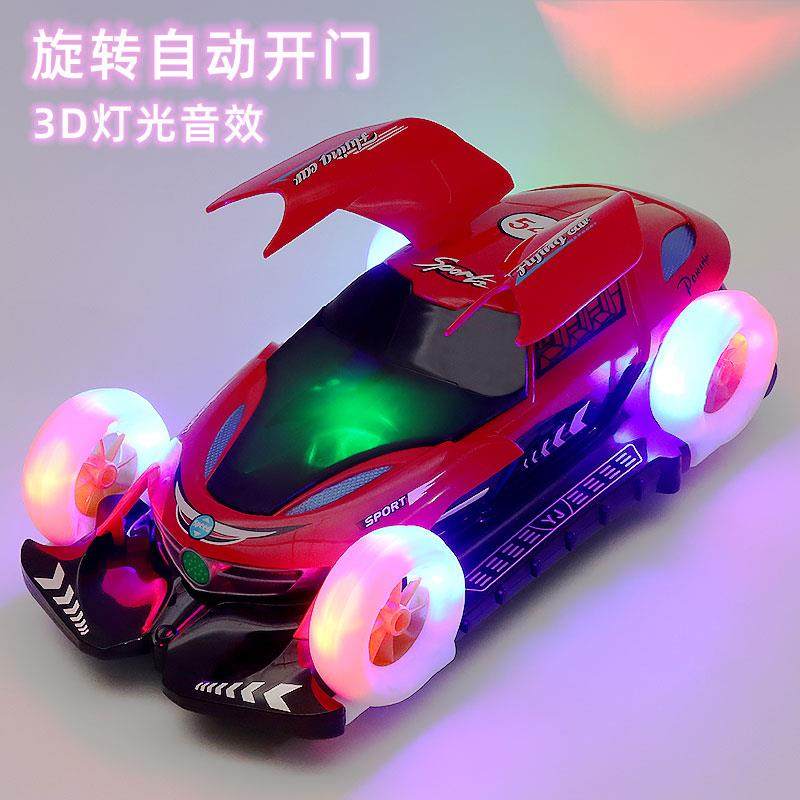 正品电动跳玩舞变形旋转向警车男孩具抖音同款儿童小女孩孩万小汽