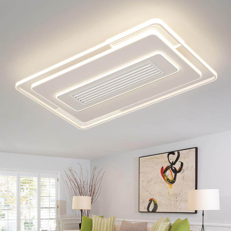 全光谱52220简25年新款现代约客厅无叶风灯冷暖用两一体电风扇灯