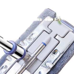 夹布拖把金属接头加粗加厚不锈钢杆手洗布加粗杆拖地拖把木地板