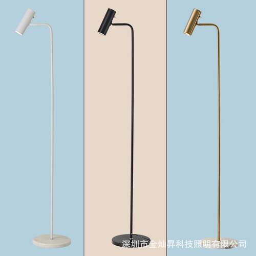 现代轻奢落地灯简约客厅卧室床头书房黑白金色大理石立式LED台灯