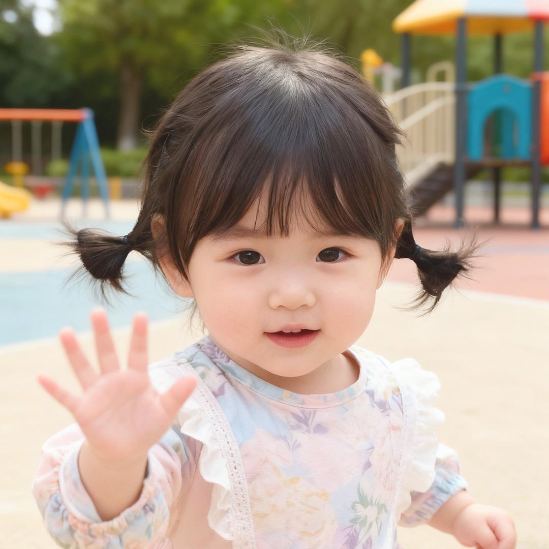 新款直销儿童假发女齐刘海短发双女士整顶假发