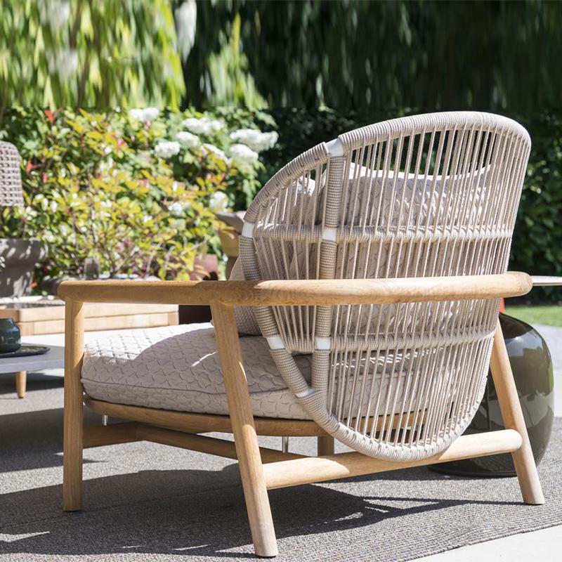 户外沙发庭院组合室外阳台休闲藤编沙发椅实木柚木防腐木藤椅家具