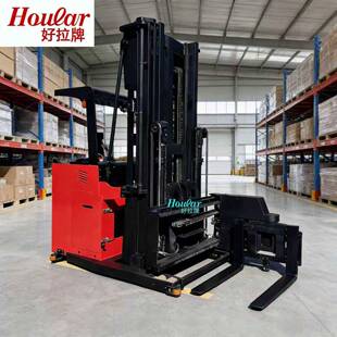 好拉CSD电动叉车三向1吨座驾式 全电动液压堆高车窄通道小型堆垛车