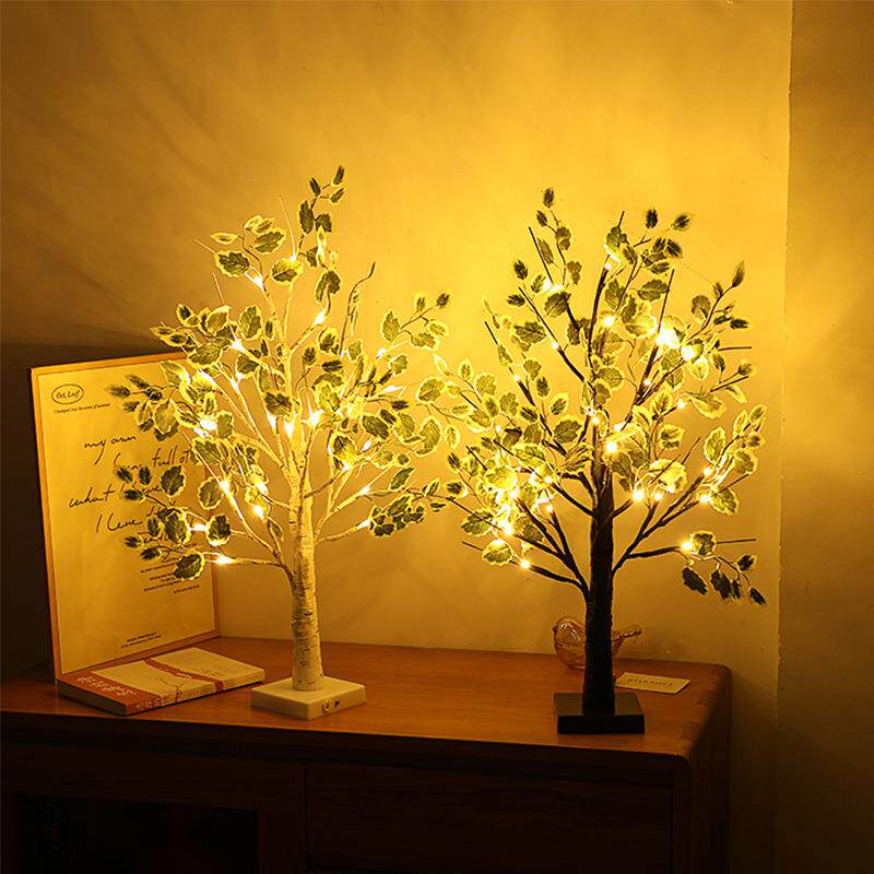 工厂直销LED发光树圣诞节家居装饰灯节日派对小夜灯造型树灯彩灯