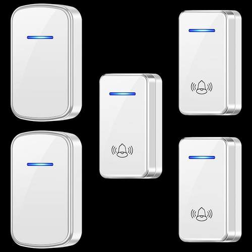 三拖二W906（不直流无门铃家线距用远离音数码乐别墅门铃黑色呼叫