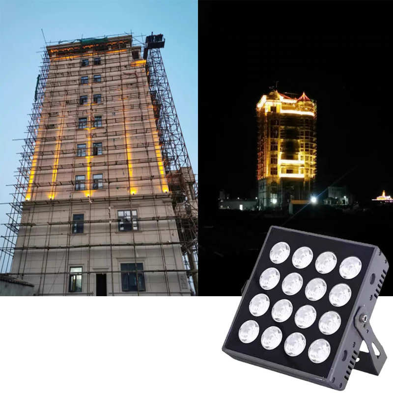 特美希照明 LED 一束聚光投光灯 红绿蓝紫金黄光别墅罗马柱泛光灯