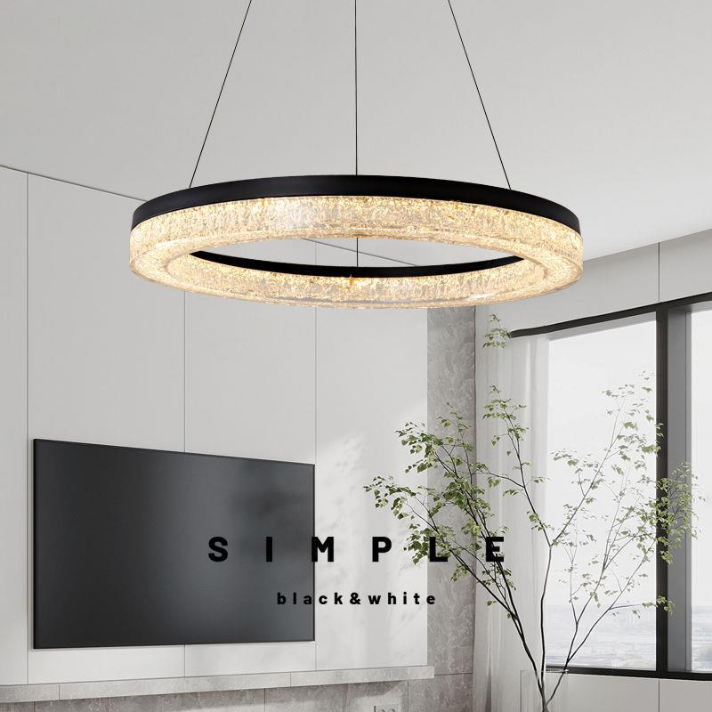 意式极简客厅灯20厅25意式轻奢吊设计师灯圆餐厅卧环650室大圈圈
