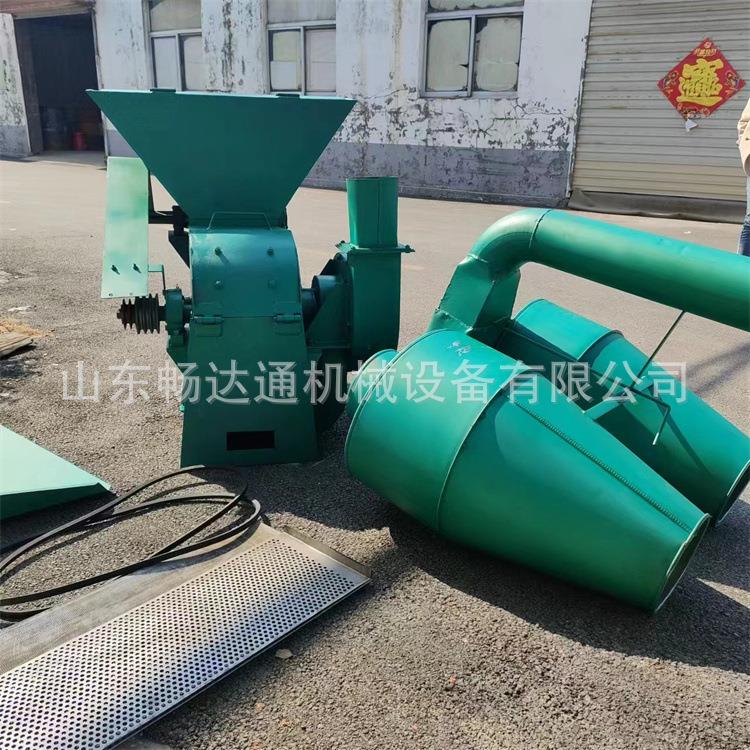 大型拖拉机后置粉碎机450型锤片秸秆打糠机自动喂料花生秧粉糠
