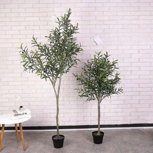 北欧风仿真植物橄榄树室内假树盆栽客厅阳台庭院落地绿植装饰摆件