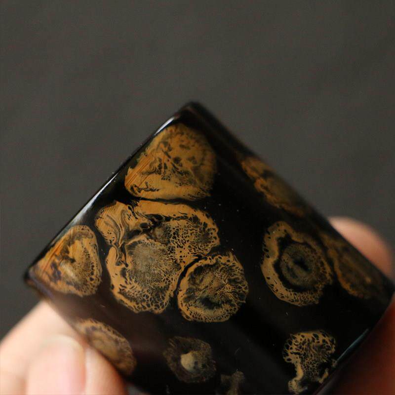 漆器非遗纯手工植物提起大漆生漆工艺榉木内胎茶道茶具零配盖置