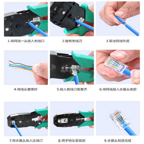 网络维修工具包 12合一测试仪 打线刀扎带护套水晶头压线钳工具箱