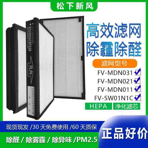 适用新风系统FV-MDN011/021/031/FV-SW01N1C高效HEPA过滤网