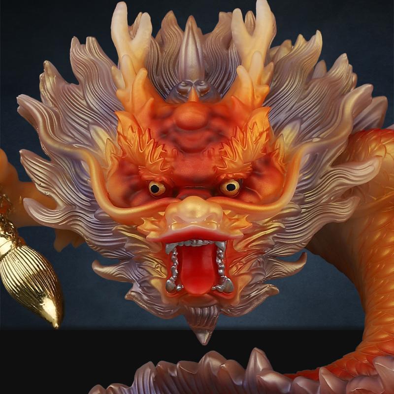 龙王真身四海龙王东海西海南海北海龙王神像仿汉白玉聚宝盆摆件
