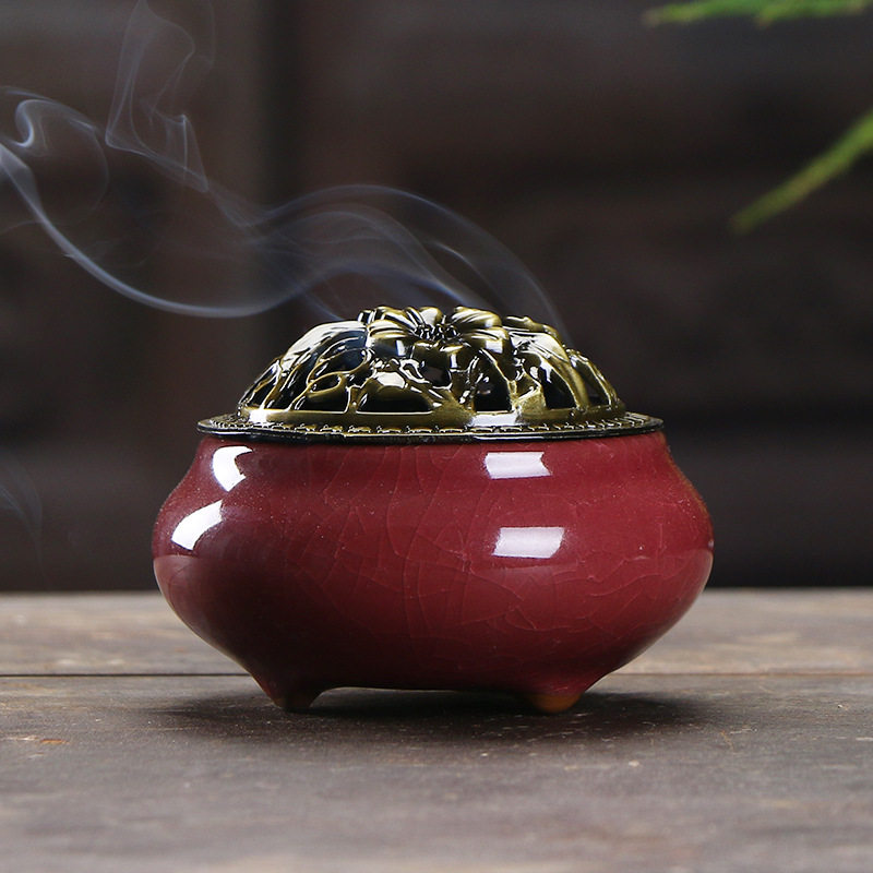 陶瓷盘香炉熏艾条室内焚香盒檀香蚊香炉香薰炉盘香插香托镂空防火,餐饮具,茶道/香炉,淘宝优惠券,粉丝福利购,淘宝优惠卷