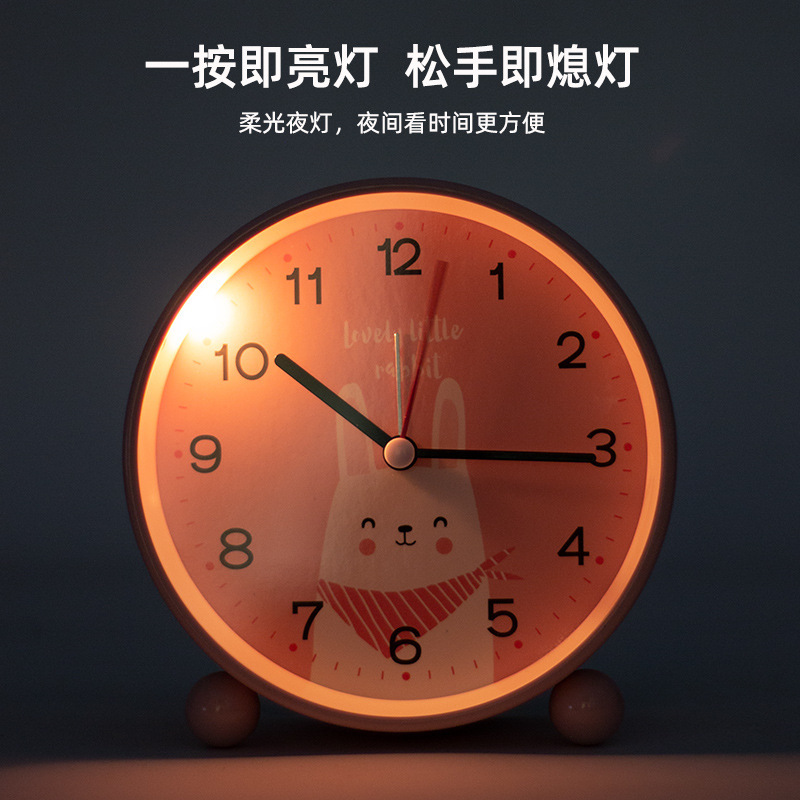 学生简约创意金属外壳儿童闹钟