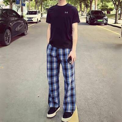4 Men Knit Flannel Plaid Lounge Pajama Pants Pack s
