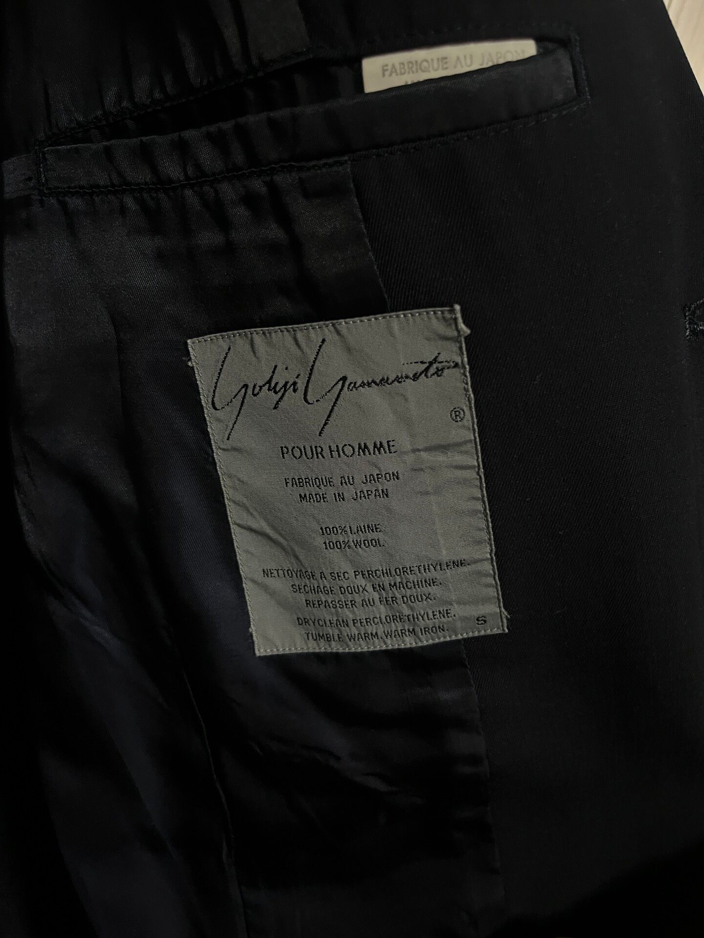 Yohji Yamamoto 90s Cat Embroidery Blazer — label
