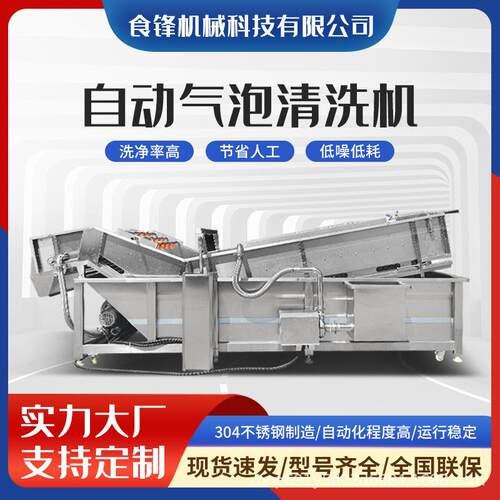 气泡清洗机全自动连续式清洗水果蔬菜喷淋清洗青菜生菜翻转清洗机