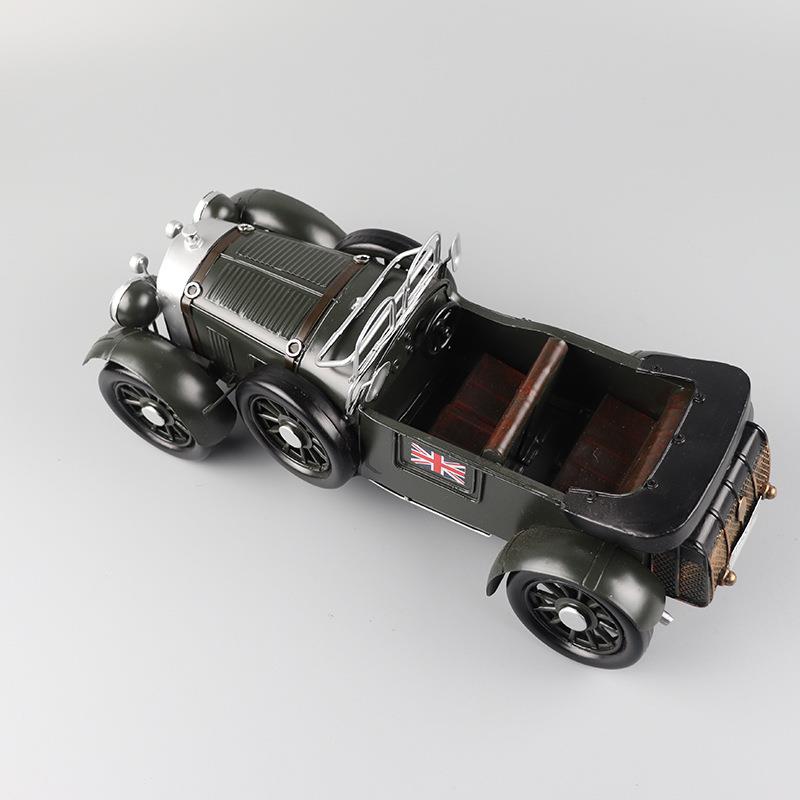 仿真宾利爬藏山敞篷跑虎FGH车模型铁皮工艺品厅橱窗怀旧收装饰客