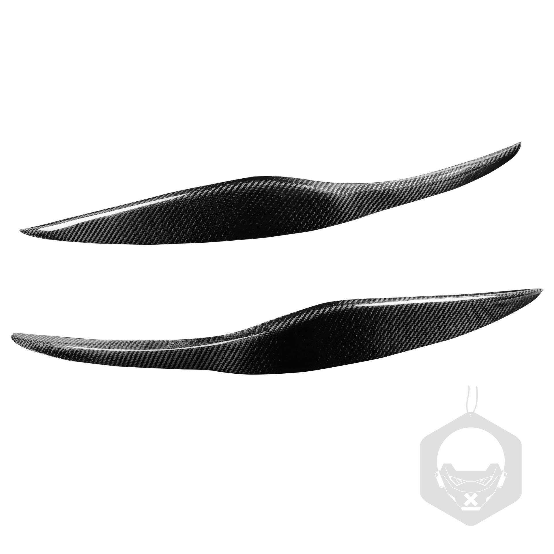 适用福特嘉年华09-12灯眉碳纤维汽车前大灯眉睫毛改装装饰