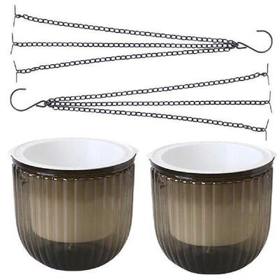 2 Pcs Flowerpot Hanging Basket Planter Indoor Decorate