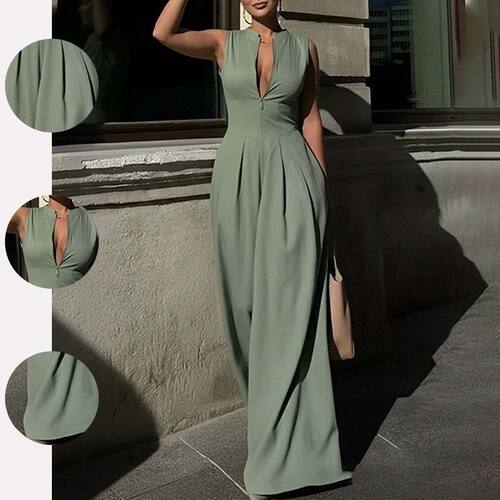 Women Black line Pleated Detailing Maxi Dress Sleeveless