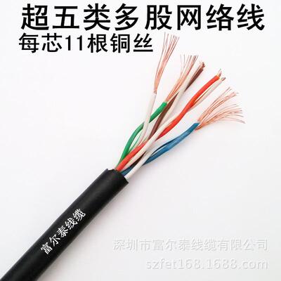 深圳厂家供应超五类非屏蔽7*0.18mm多股纯铜 CAT 5E24AWG网线