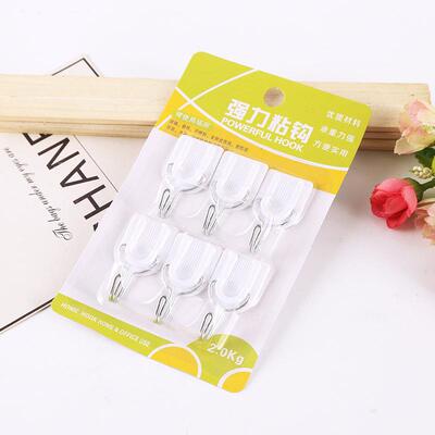 Creative strong adhesive plastic white hooks, hanging hooks,