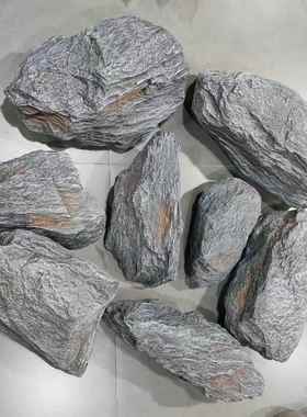 景观石头棕色假山石 PU泡沫石头酒店园林工程火山石 仿真黑山石