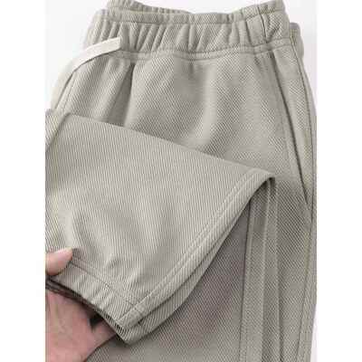 MAROLIO~质感出众！420g重磅斜纹束脚卫裤男士美式宽松休闲运动裤